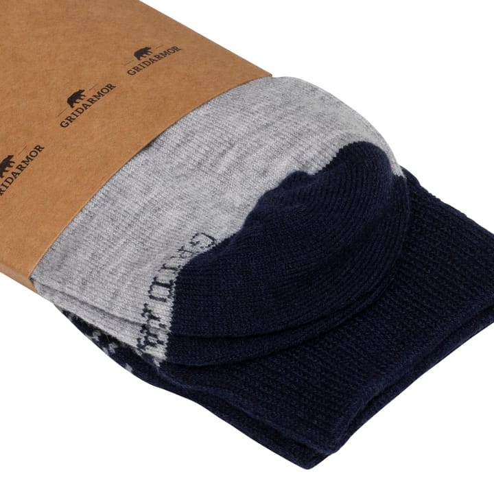 Gridarmor Heritage Merino Socks Lt. Grey/Dk Navy/White Gridarmor