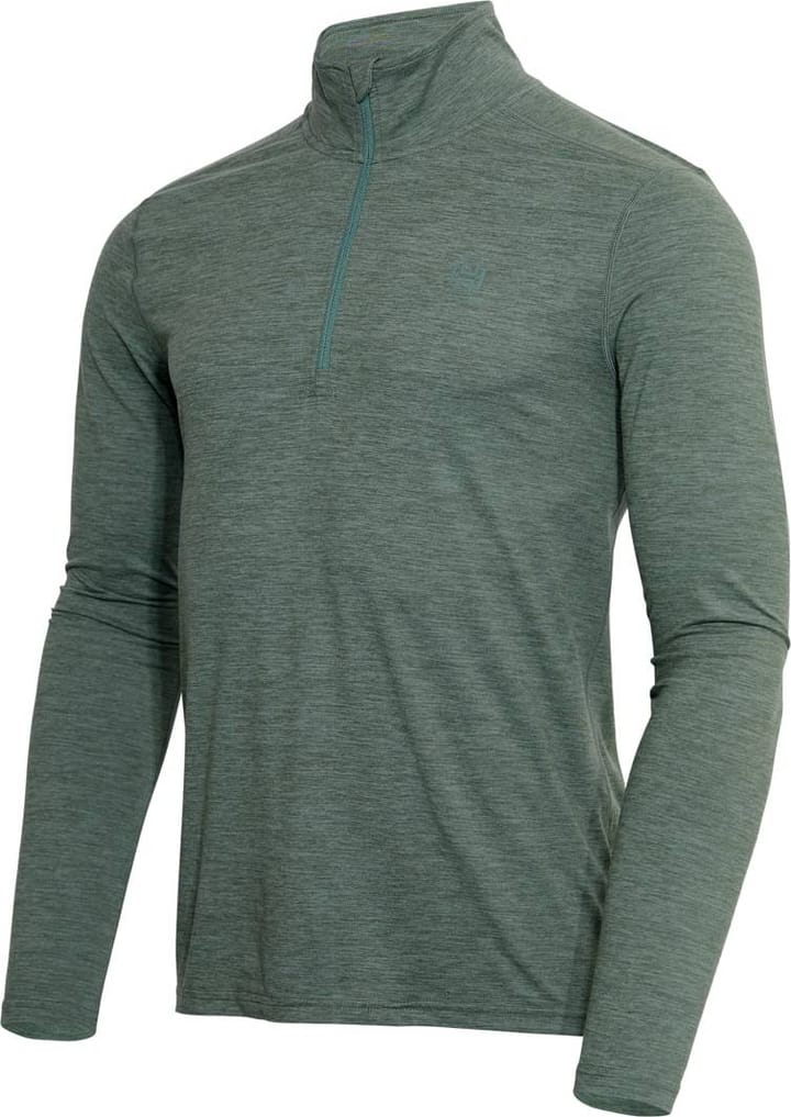 Hellner Men's Nunis Halfzip Long Sleeve Tee  Laurel Wreath Melange Hellner