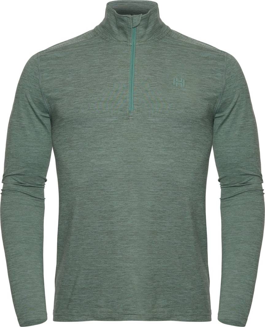 Hellner Men's Nunis Halfzip Long Sleeve Tee Laurel Wreath Melange