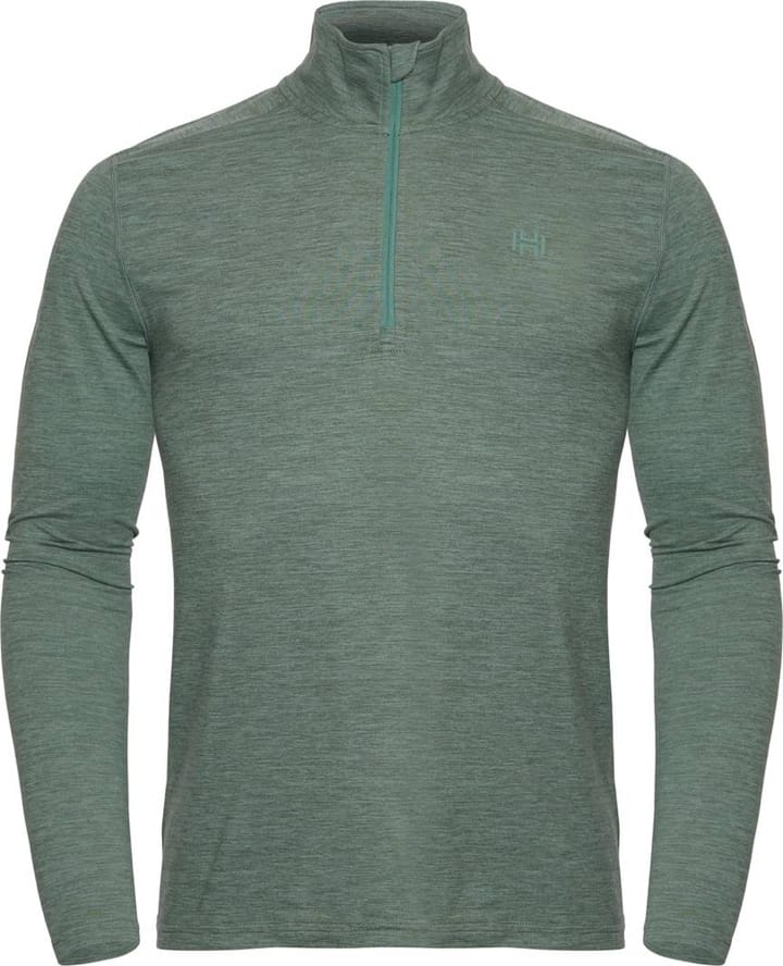 Hellner Men's Nunis Halfzip Long Sleeve Tee  Laurel Wreath Melange Hellner