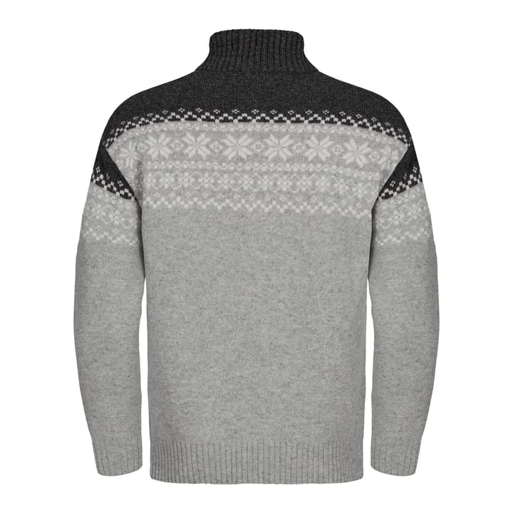 Gridarmor Men's Snøkrystall Half Zip Ullgenser Light Grey/Dark Grey/White Gridarmor