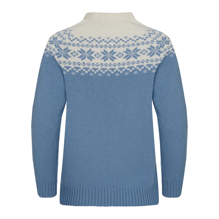 Gridarmor Women’s Snøkrystall Round Neck Ullgenser Lt. Blue/White Gridarmor