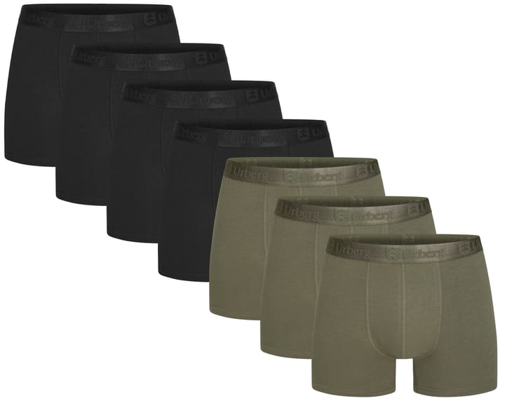 Urberg Men's Bamboo Boxers 7-Pack Black/Green Urberg