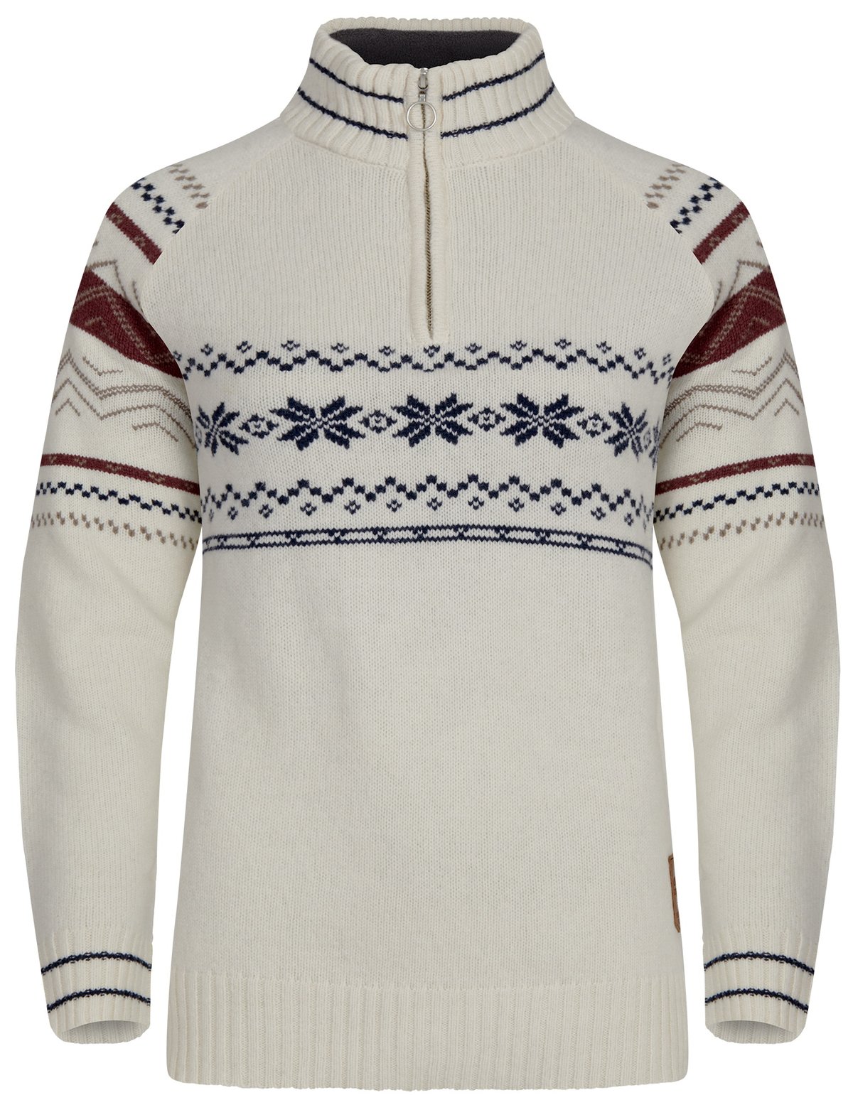 Gridarmor Women's Snøstjerne Half Zip Ullgenser Bright White