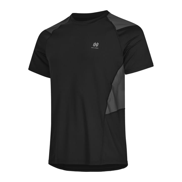 Men's Sallu Running Top Short Sleeve Black Beauty/Asphalt Hellner