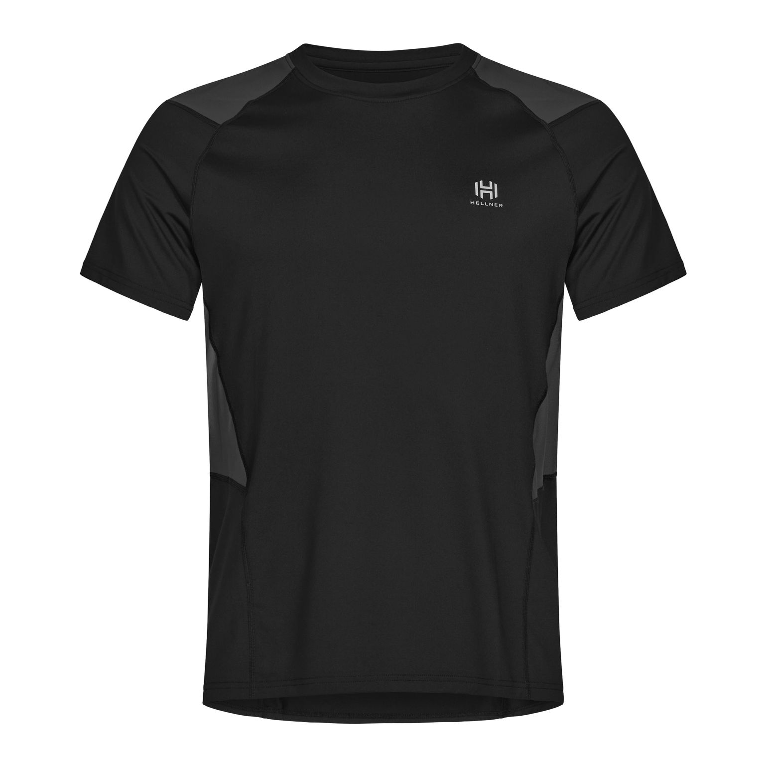 Men's Sallu Running Top Short Sleeve Black Beauty/Asphalt