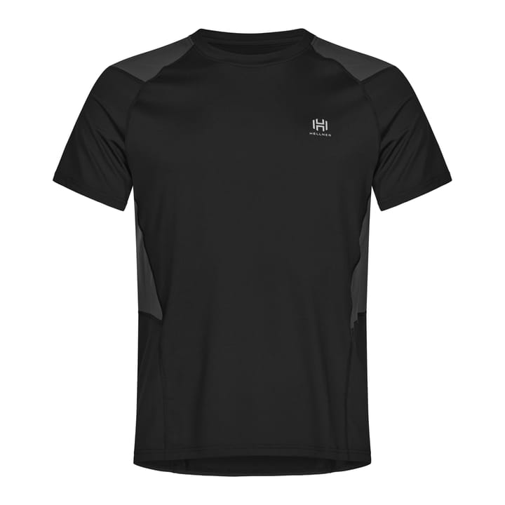 Men's Sallu Running Top Short Sleeve Black Beauty/Asphalt Hellner