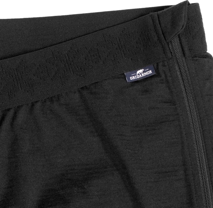 Gridarmor Women's Merino Zip Undertøy Longs Black Beauty Gridarmor