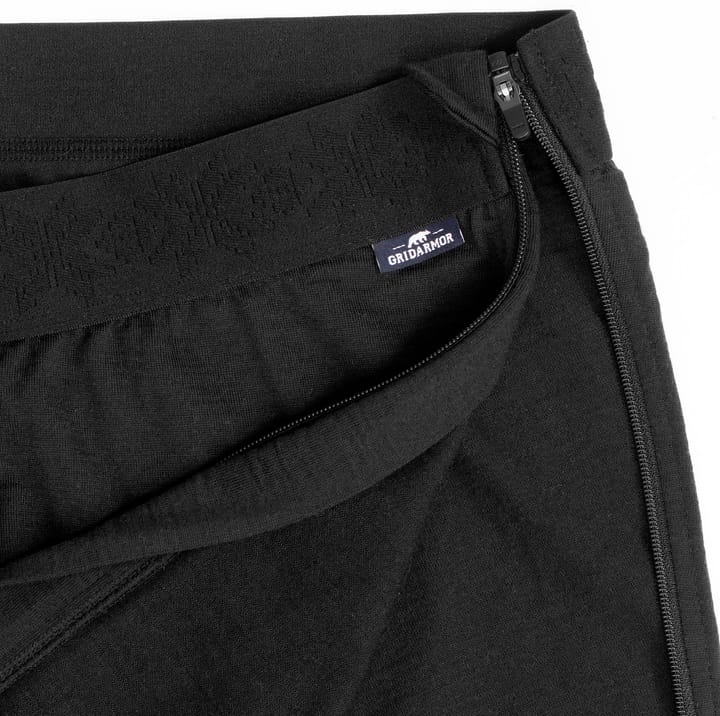 Gridarmor Women's Merino Zip Undertøy Longs Black Beauty Gridarmor