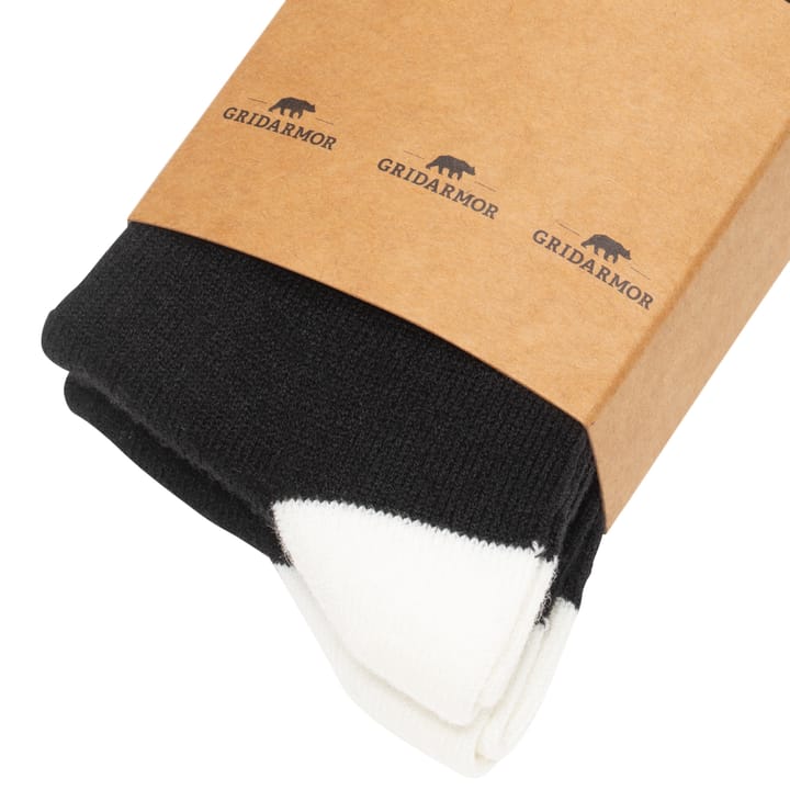 Gridarmor Heritage Merino Socks 2p Jr Black/White Gridarmor