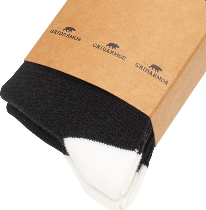 Gridarmor Heritage Merino Socks 2p Jr Black/White Gridarmor