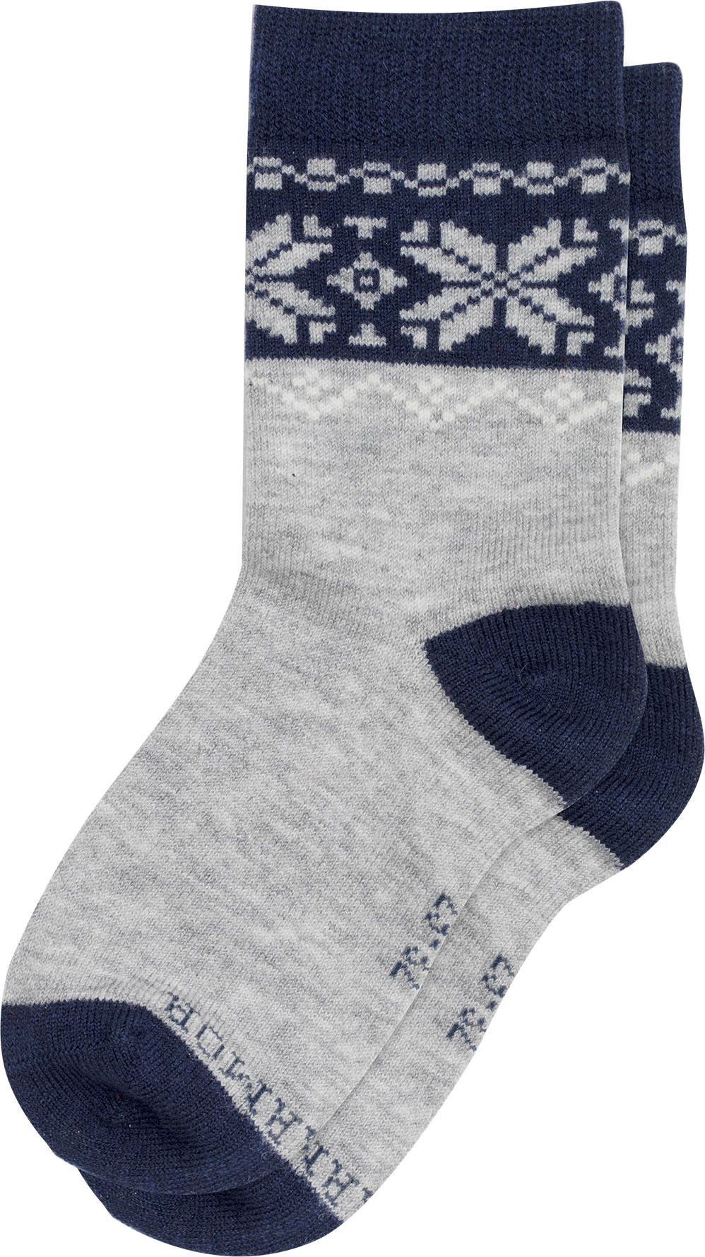Gridarmor Heritage Merino Socks 2p Jr Light Grey/Dk Navy/White