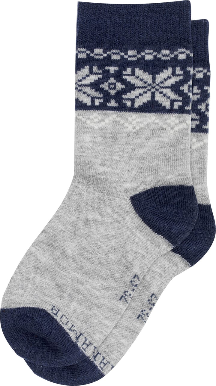 Gridarmor Heritage Merino Socks 2p Jr Lt. Grey/Dk Navy/White Gridarmor