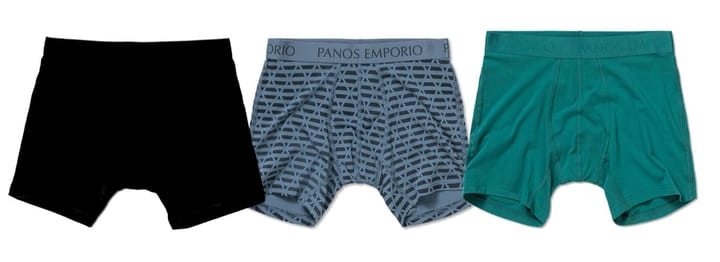 Panos Emporio Man Pe 3pk Base Bamboo Boxer Black/Bluesteel Element-Black/Teal Green Panos Emporio