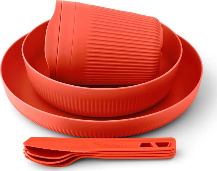 Sea To Summit Passage Dinnerware Set 7 Piece Spicy Orange Sea To Summit