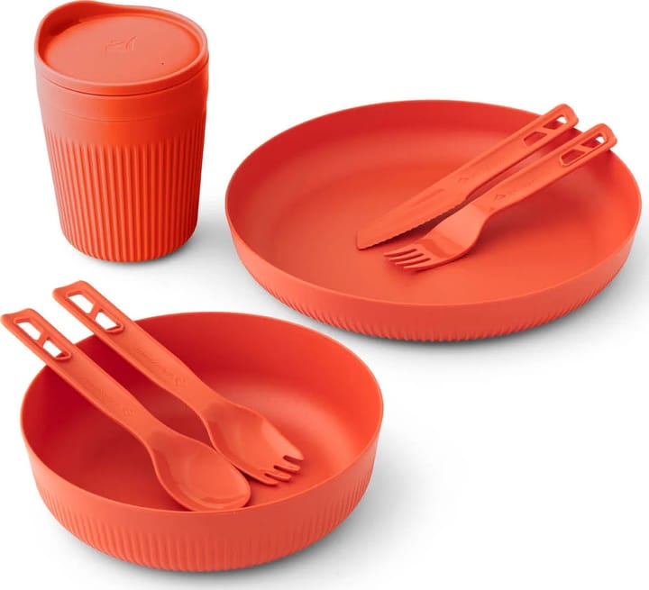 Sea To Summit Passage Dinnerware Set 7 Piece Spicy Orange Sea To Summit
