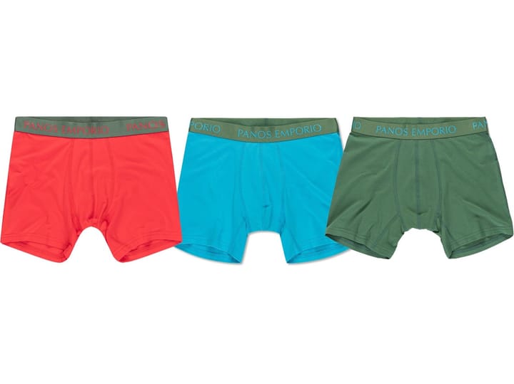 Panos Emporio Pe 3pk Base Bamboo Boxer Flame-Meander/Earth Green/Aquarius Panos Emporio