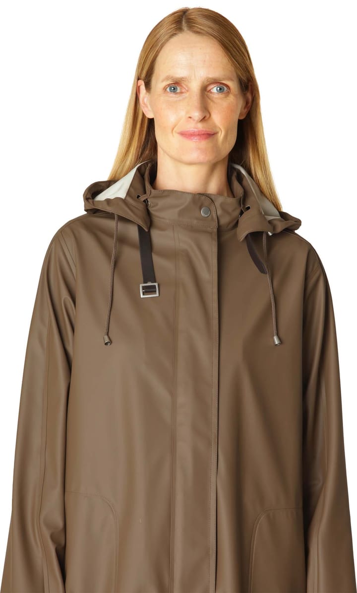 Women's Raincoat Detachable Hood Cub Brown Ilse Jacobsen