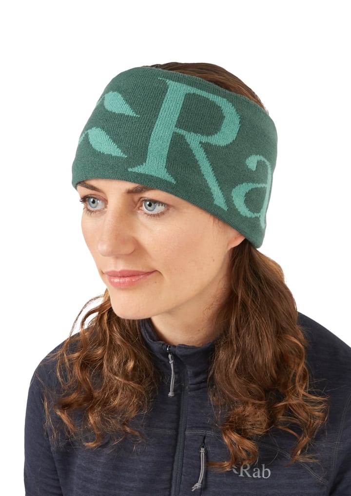 Rab Rab Knitted Logo Headband Green Slate/Glacier Blue Rab Rab Rab Knitted Logo Headband Green Slate/Glacier Blue Rab
