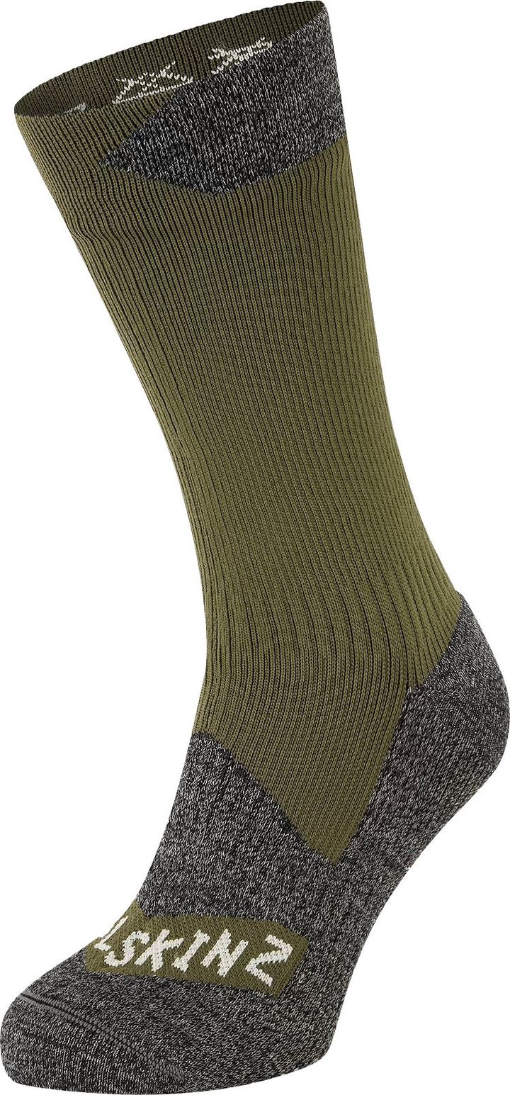 Sealskinz Raynham Waterproof All Weather Mid Length Sock Olive Sealskinz