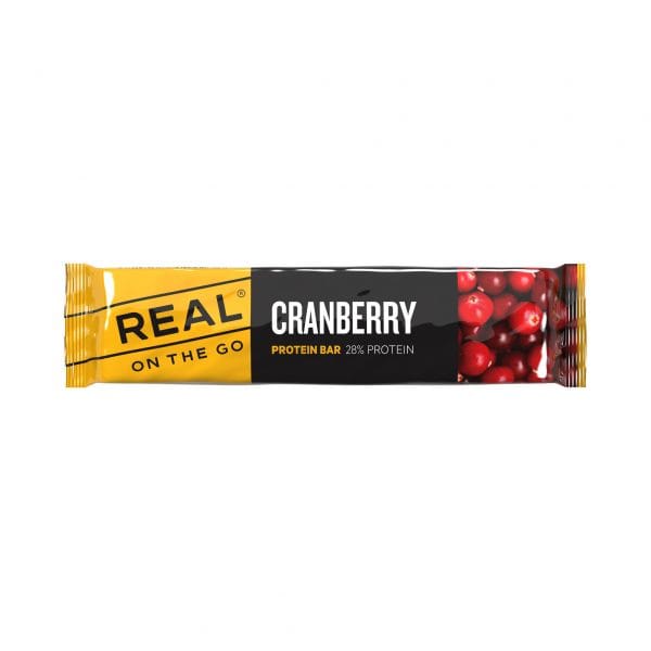 Real On The Go Protein Bar Cranberry 40 g Real Turmat