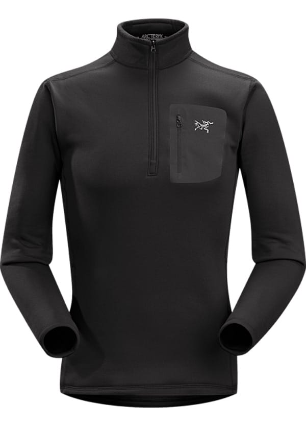 Arc'teryx Rho Ar Zip Neck Men'S Black Arc'teryx