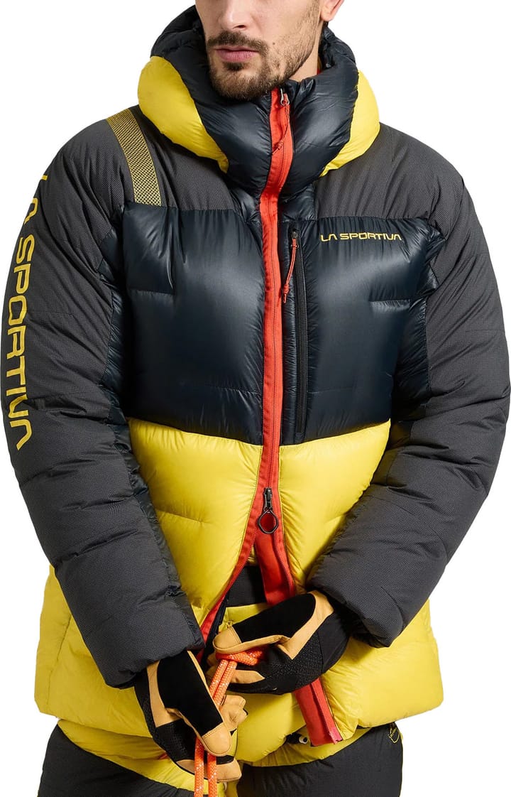 La Sportiva Men's Olympus Tech Down Parka Black/Yellow La Sportiva