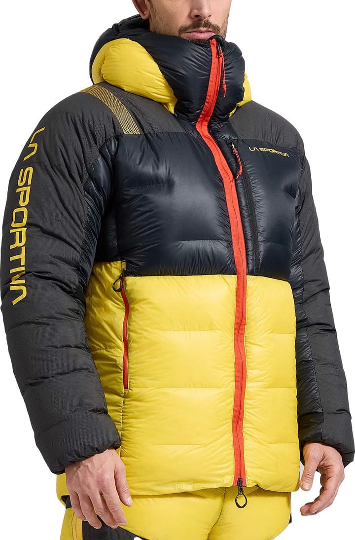 La Sportiva Men's Olympus Tech Down Parka Black/Yellow La Sportiva
