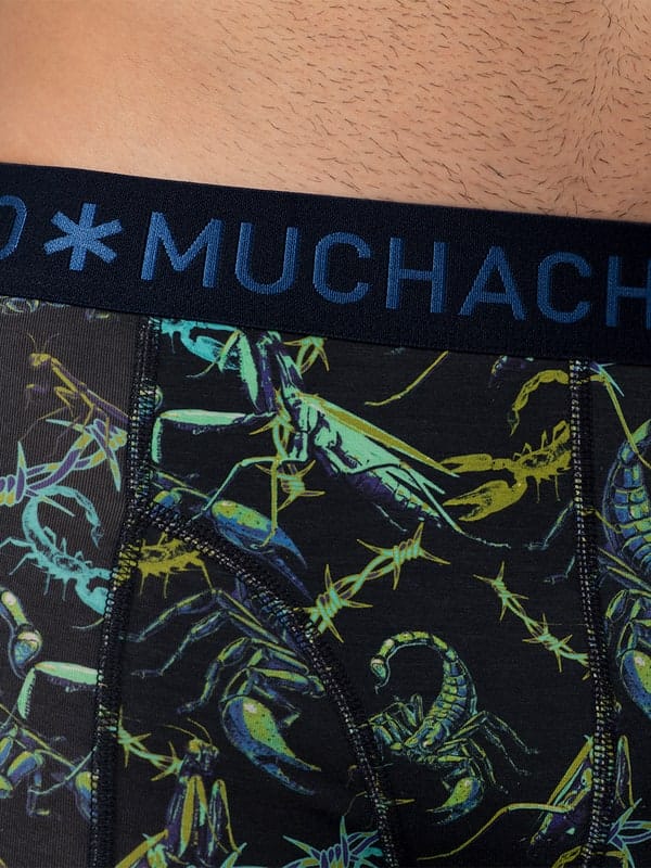 Muchachomalo 1010 Scorpion-01 2pk Boxer Print/Solid Muchachomalo