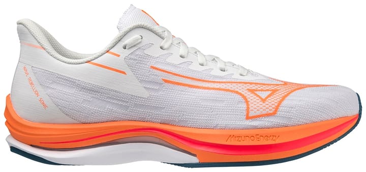 Mizuno Wave Rebellion Sonic White/Light Orange/Blue Ashes Mizuno