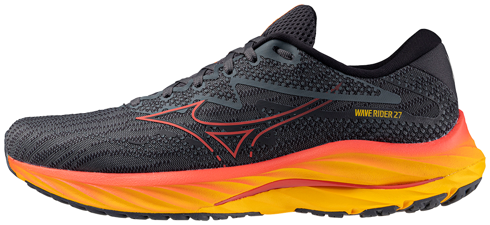 Mizuno Men’s Wave Rider 27 Turbulence/Cayenne/Citrus