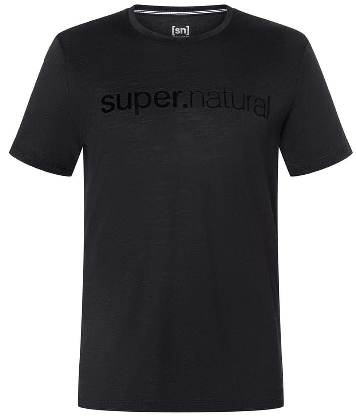 super.natural Men's 3d Signature Tee Jet Black/Jet Black super.natural
