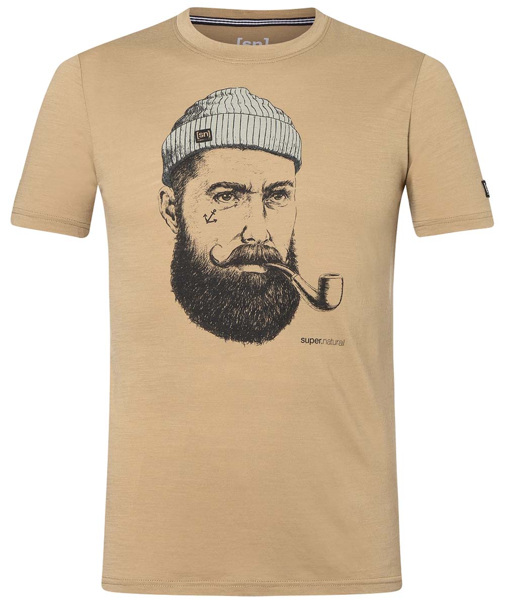 super.natural Men's Sn Sailor Tee Oak/Jet Black/Dried Sage T-shirts S