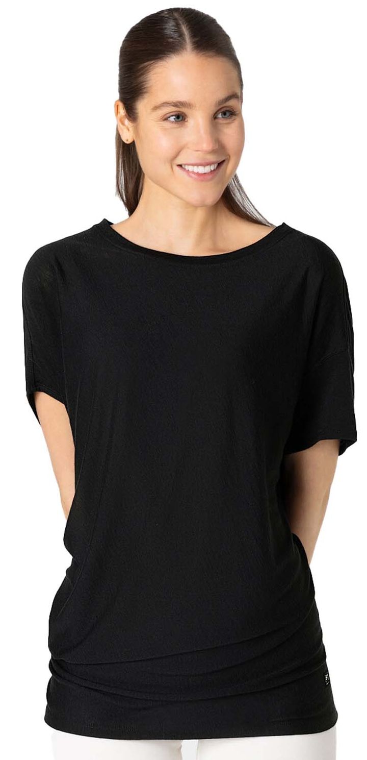 super.natural Women's Yoga Loose Tee Jet Black super.natural super.natural Women's Yoga Loose Tee Jet Black super.natural