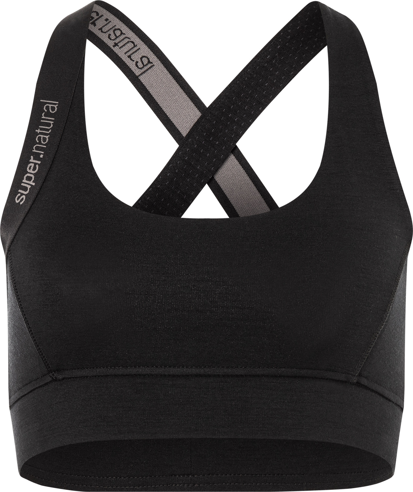super.natural Women's Rubberrib bra Jet Black Underkläder L