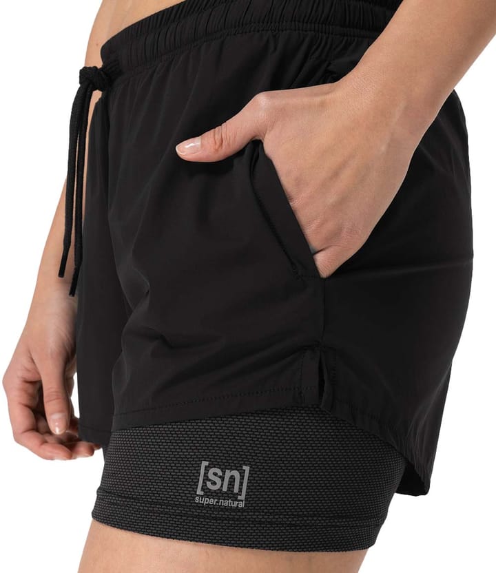 super.natural W Double Layer Shorts Jet Black super.natural