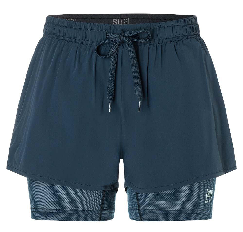 super.natural Women's Double Layer Shorts Blueberry Träningsshorts S