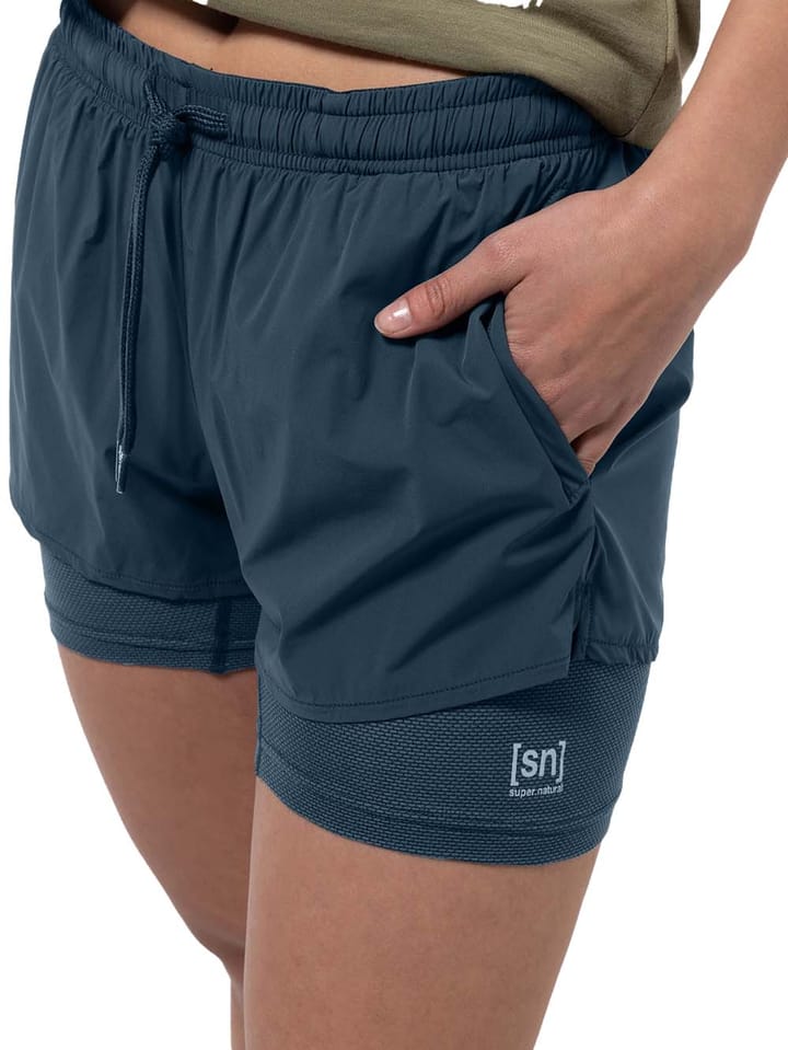 super.natural W Double Layer Shorts Blueberry super.natural