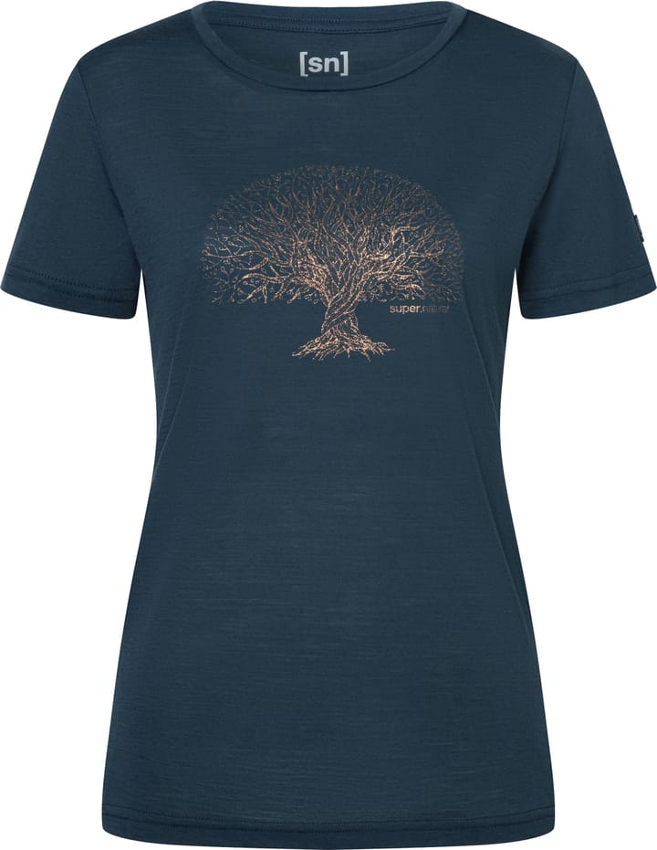 super.natural Women's Tree Of Knowledge Tee Blueberry/copper super.natural super.natural Women's Tree Of Knowledge Tee Blueberry/copper super.natural