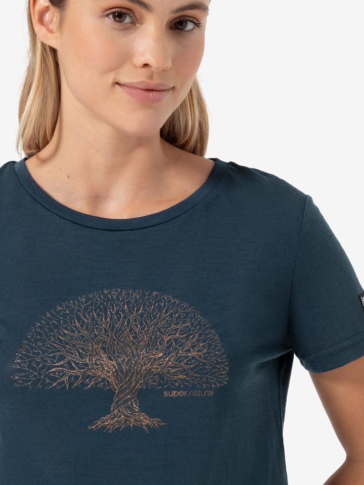 super.natural Women's Tree Of Knowledge Tee Blueberry/copper super.natural super.natural Women's Tree Of Knowledge Tee Blueberry/copper super.natural