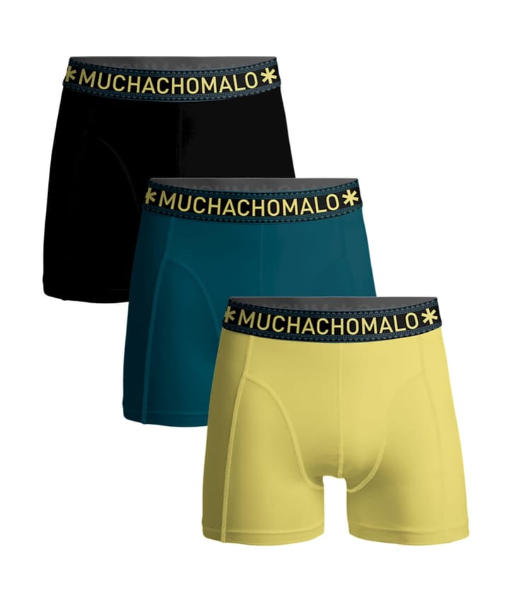 Muchachomalo Man 1010 Boxer 3pk Solid 519 Yellow/Blue/Black Muchachomalo