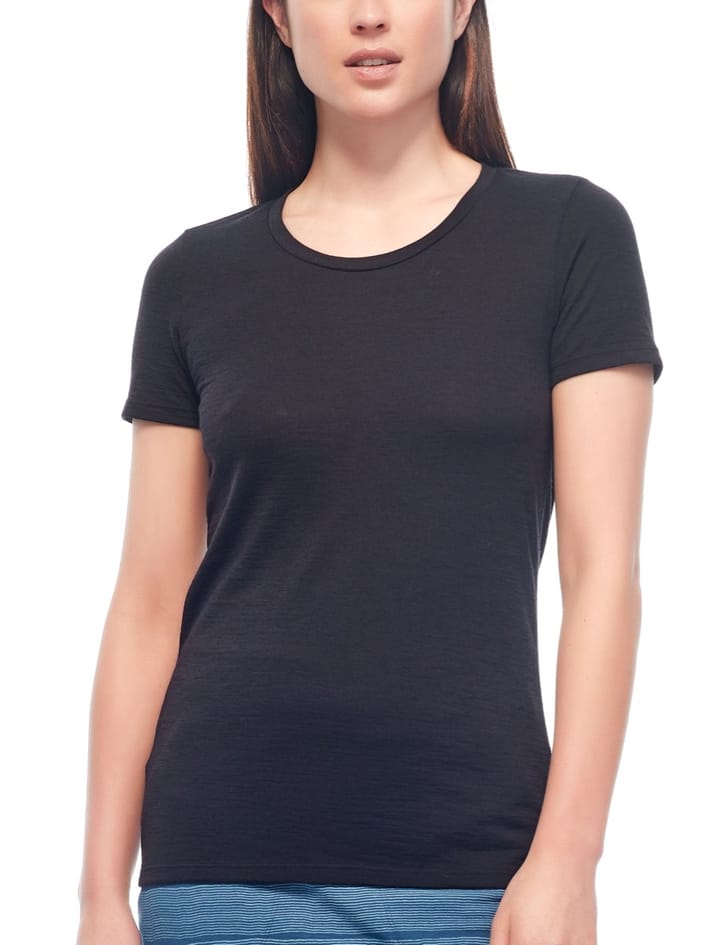 Icebreaker Women's Tech Lite Shortsleeve Low Crewe Black Icebreaker Icebreaker Women's Tech Lite Shortsleeve Low Crewe Black Icebreaker