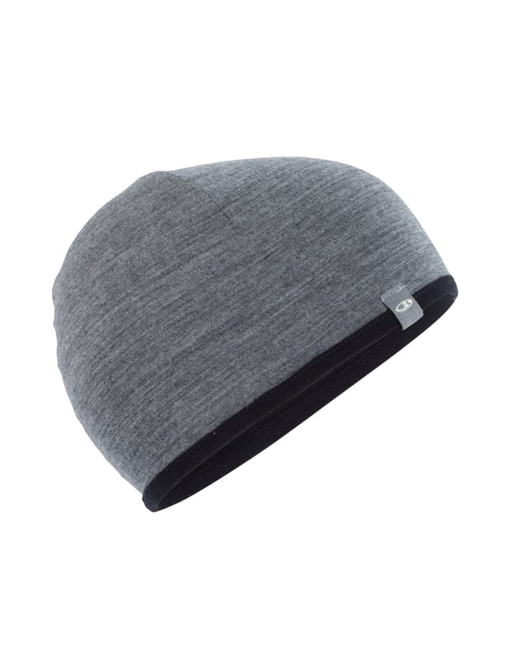 Icebreaker Adult Pocket Hat Black/Gritstone Hthr Icebreaker Icebreaker Adult Pocket Hat Black/Gritstone Hthr Icebreaker