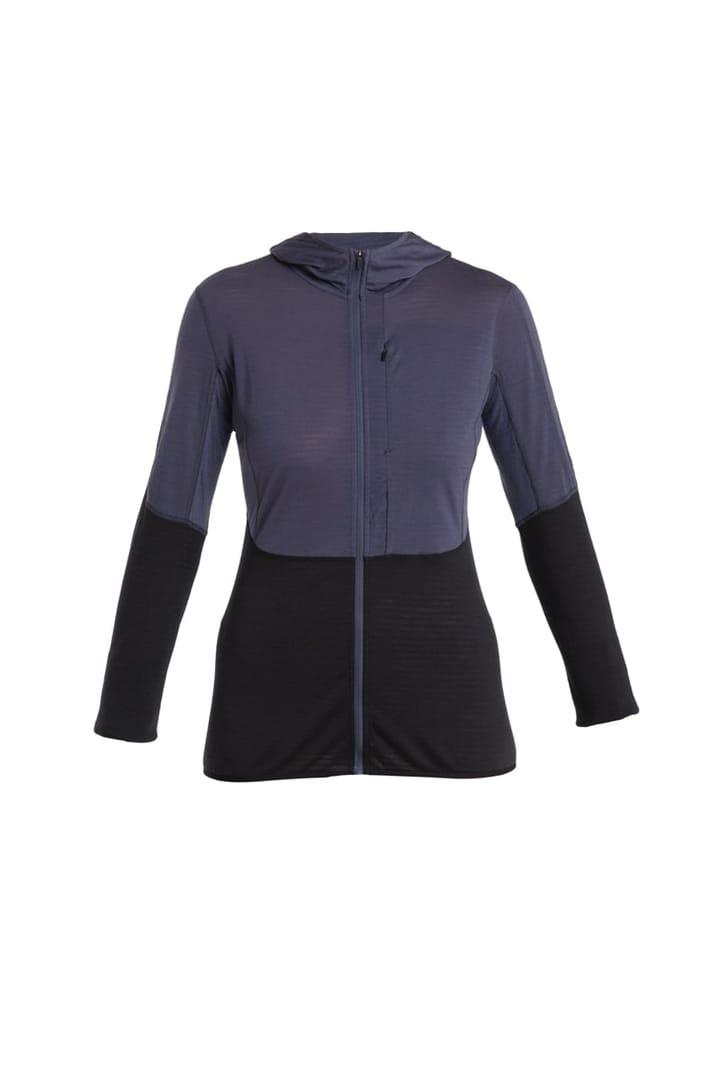 Icebreaker Women Merino 200 Realfleece™ Descender Ls Zip Hoodie Graphite/Black/Cb Icebreaker