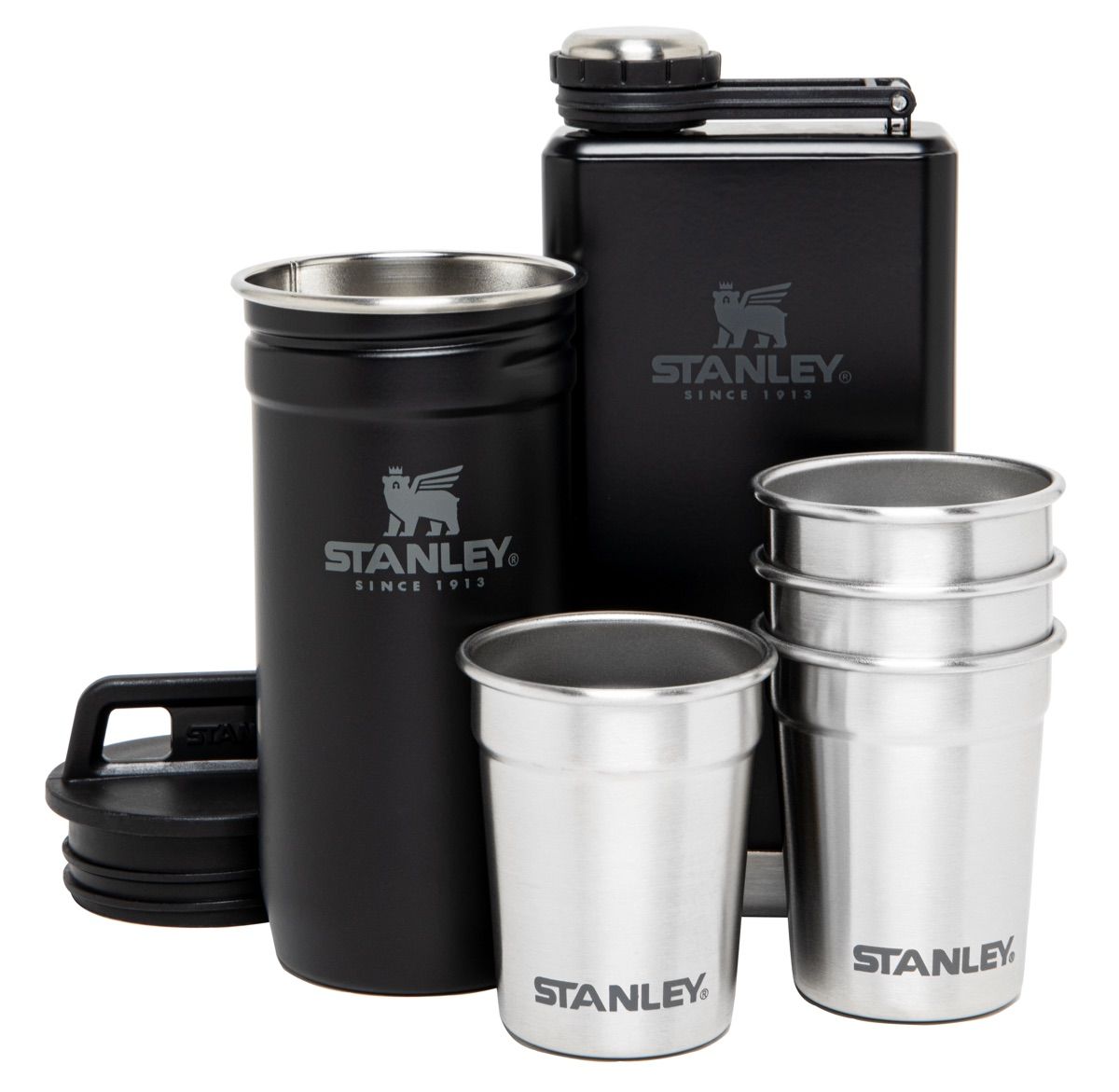 Stanley Gavesett Adv. Steelshot+Flask Set 4x59 Ml/236 Ml Matte Black