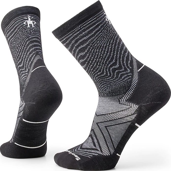 Smartwool Men's Athlete Edition Run Crew Socks Black-White Smartwool