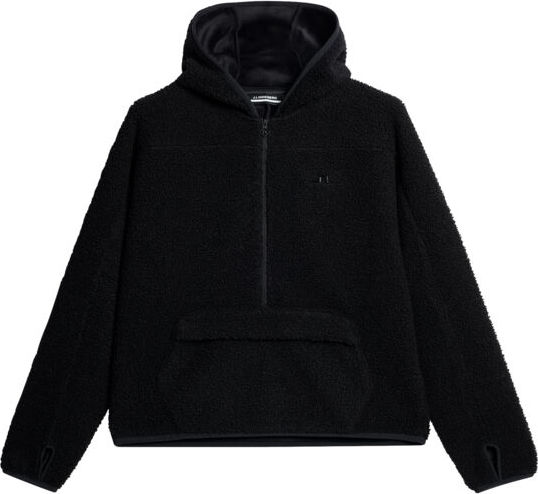 J.Lindeberg Women's Delise Pile Hoodie Black Langermede trøyer S