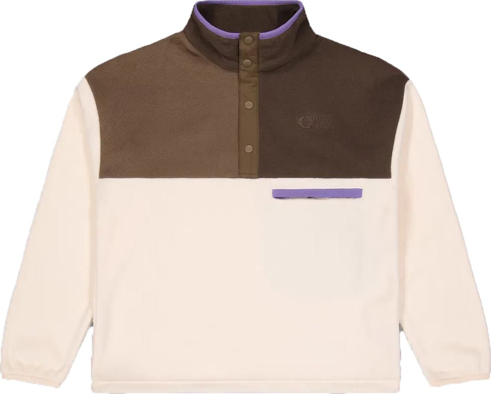 Picture Organic Clothing Arcca Women's 1/4 Fleece Vanilla Cocoa Chicory
