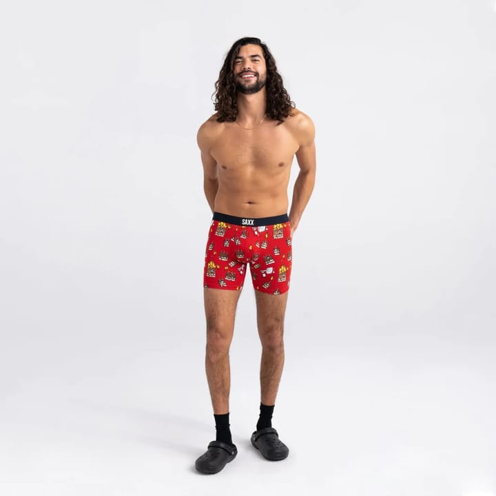 SAXX SAXX VIBE BOXER FIRED UP-RED SAXX SAXX SAXX VIBE BOXER FIRED UP-RED SAXX
