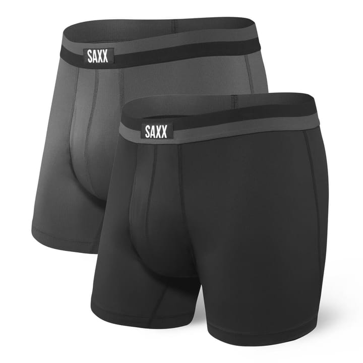 SAXX 2pk Sport Mesh Boxer Black/Graphite SAXX